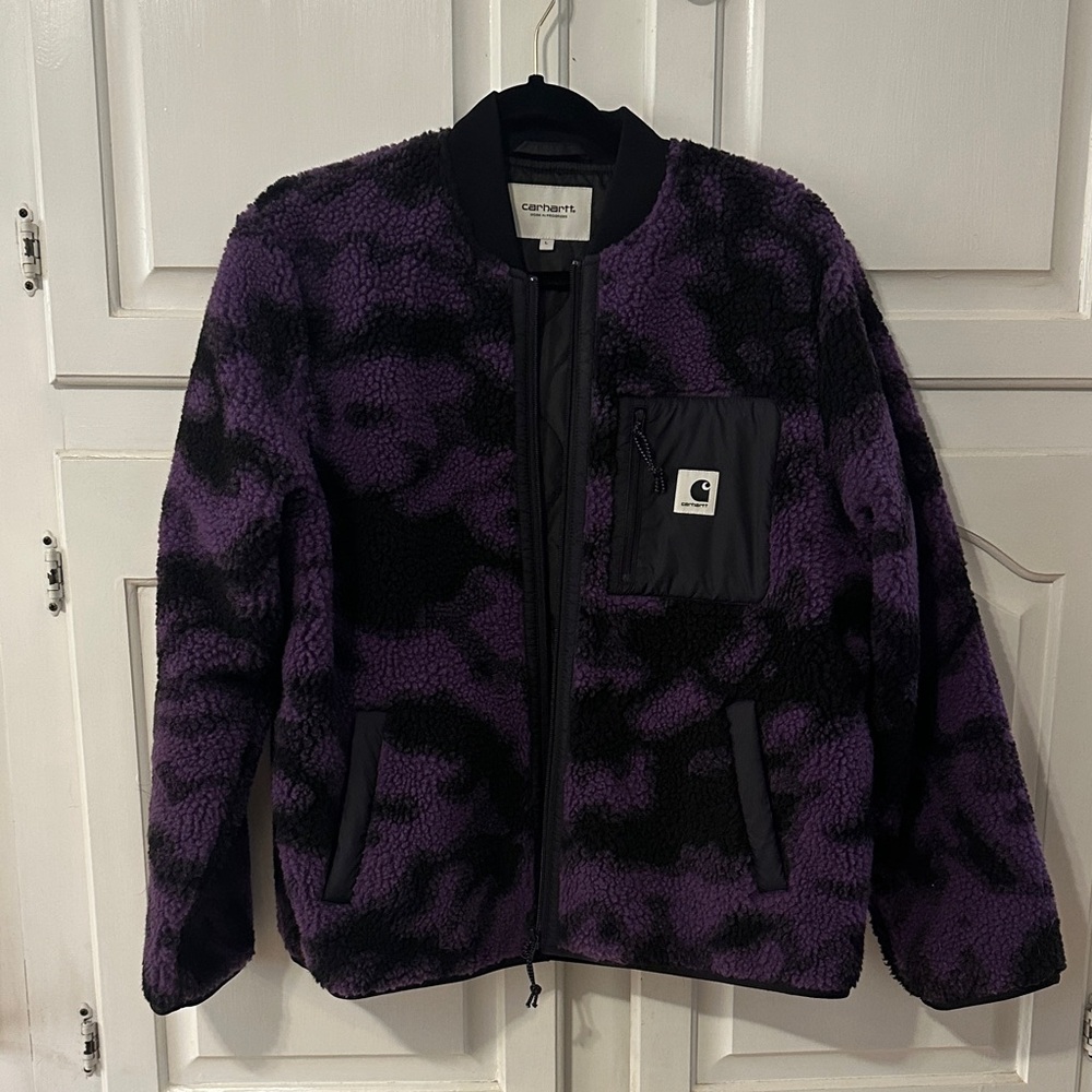 Carhartt Purple and Black Camo Puffer Jacket